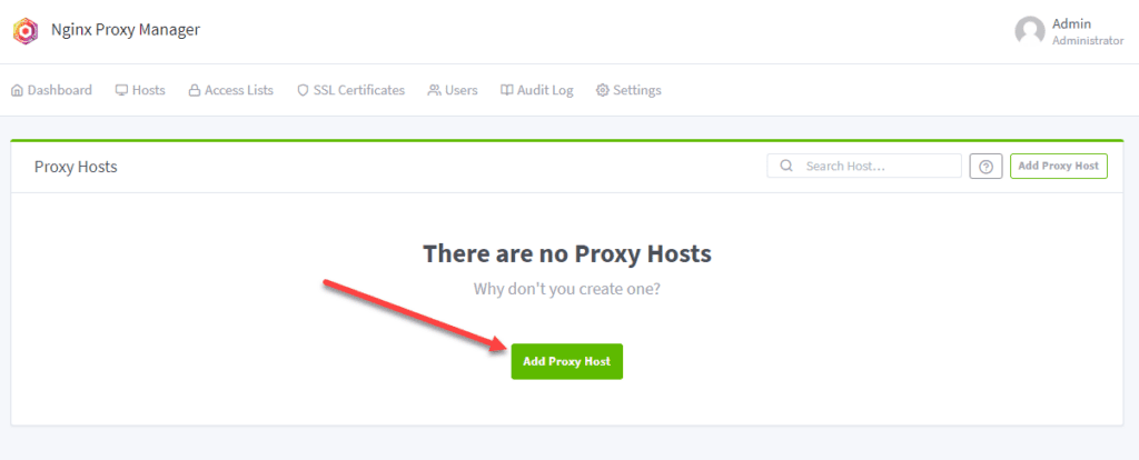 add a proxy host in nginx proxy manager