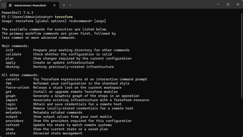 terraform is a popular devops automation tool