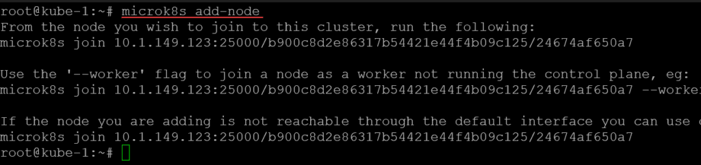 adding a node to microk8s