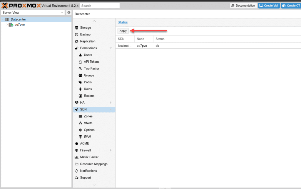 apply the proxmox sdn changes