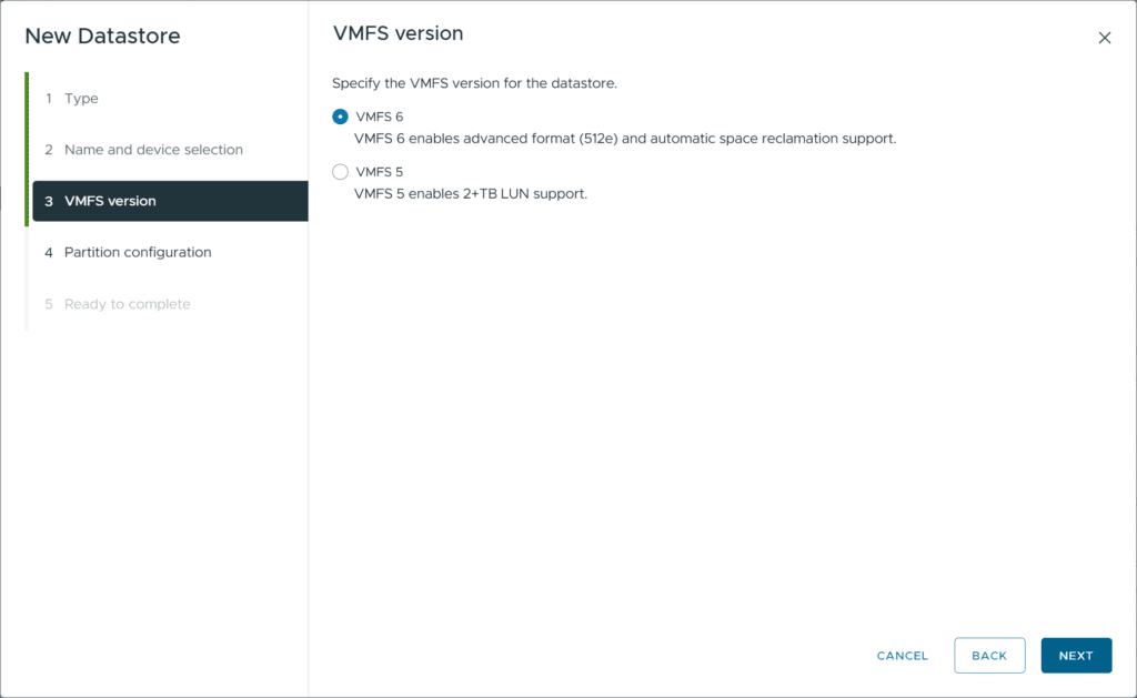 selecting vmfs 6 for the datastore.png