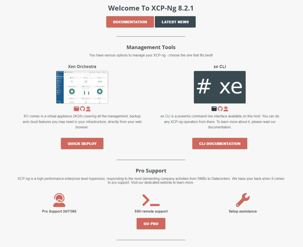 xen orchestra and xcp-ng