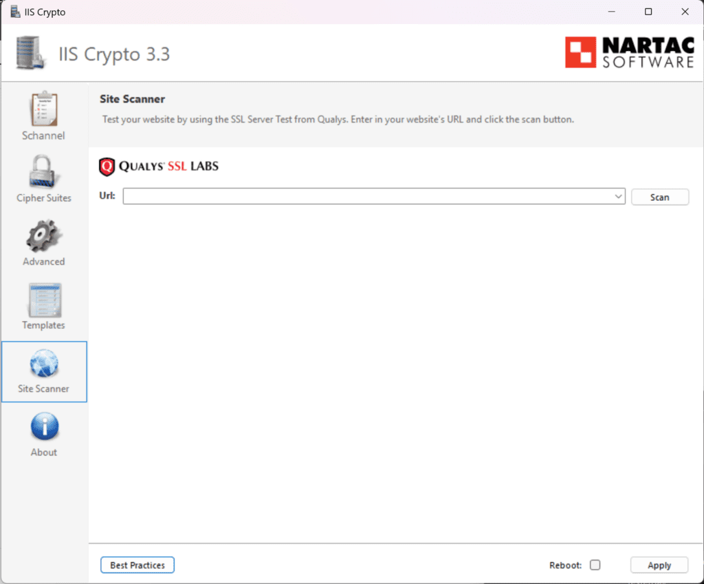 site scanner in iiscrypto